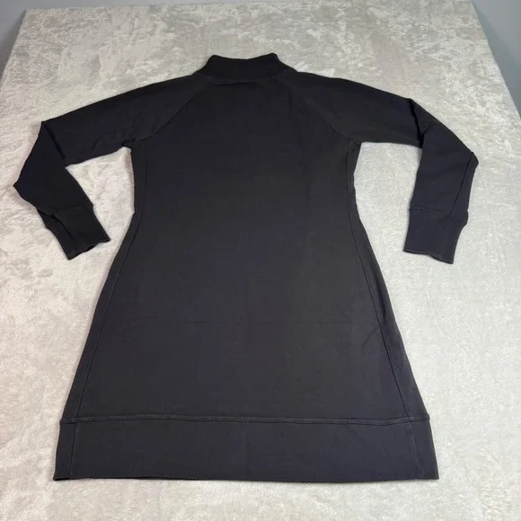 NWOT American Giant Women's Moto Dress M Black Long Sleeve Athleisure - Picture 10 of 13